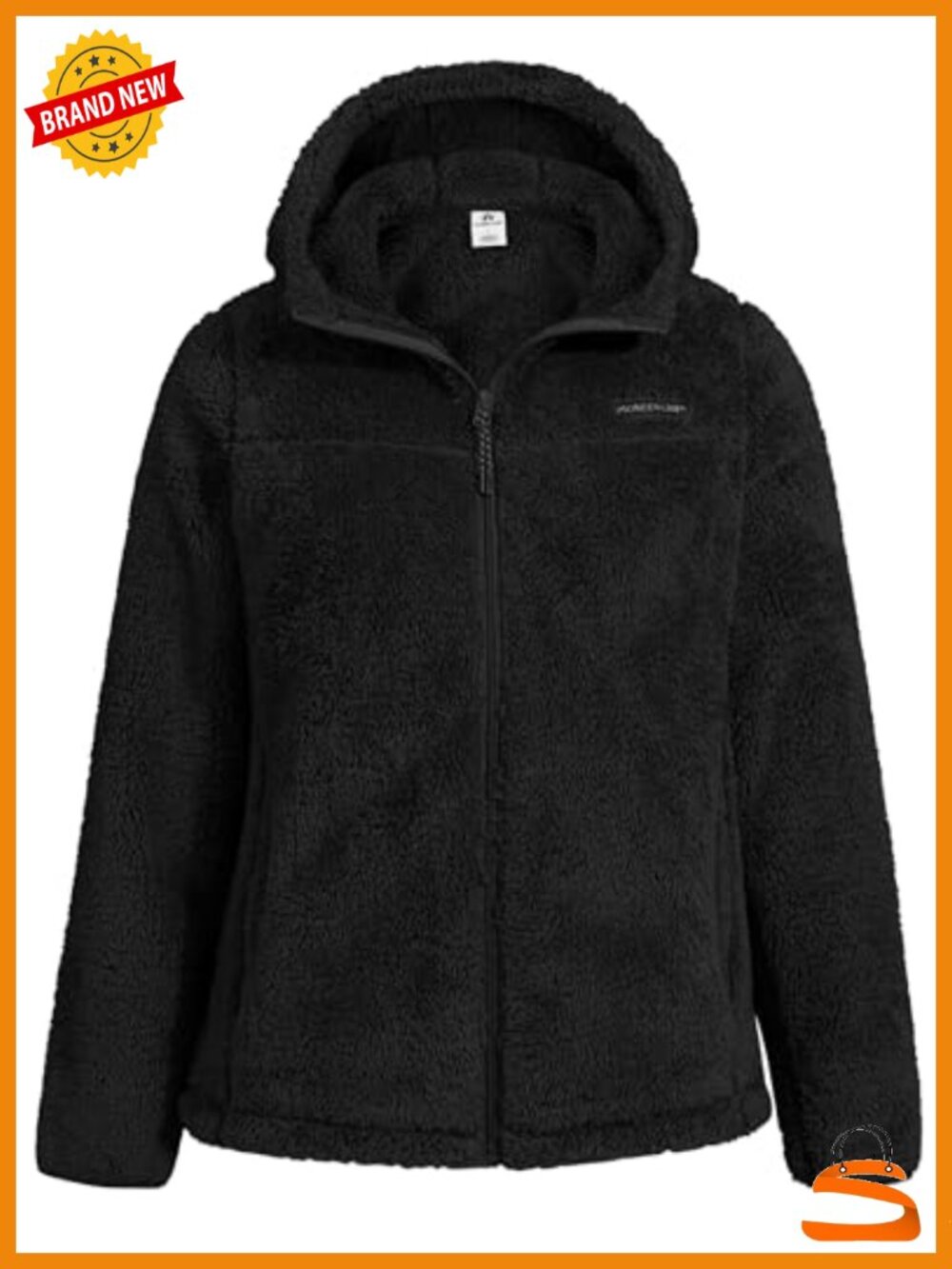 Fuzzy Fleece Jacket Full Zip Hooded Lightweight Warm Soft Coat